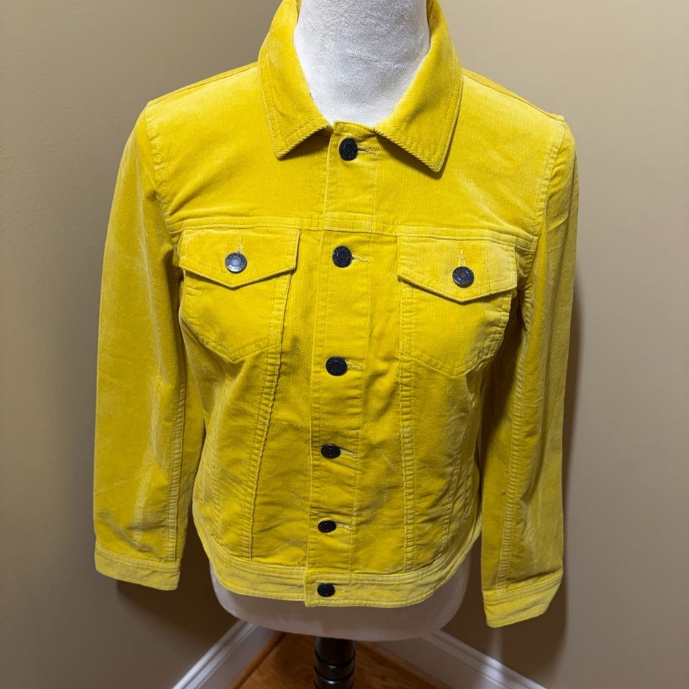 Talbots Vibrant Yellow Shirt Jacket, Size PS